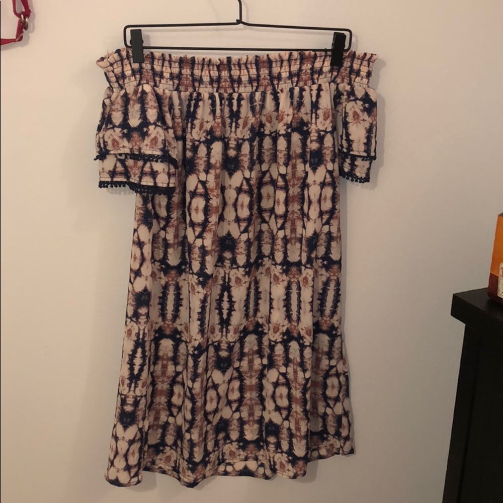 Xhilaration Tie Dye Off The Shoulder Mini Dress